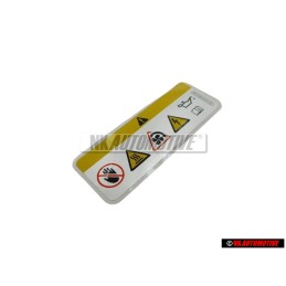 Original VW Warning Sticker - 701010002AA
