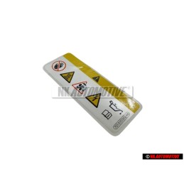 Original VW Warning Sticker - 701010002AA