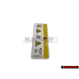 Original VW Warning Sticker - 701010002AA