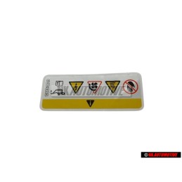Original VW Warning Sticker - 701010002AA