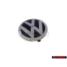 Original VW Front Grill Badge Emblem Black/Bright Chrome - 3C0853601A JZA