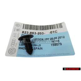 Original VW Front Seat Clothing Clip Satin Black - 823863203 01C