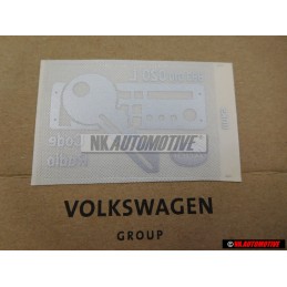 Original VW Sign Radio Coding - 893010020L
