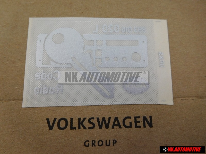 Original VW Sign Radio Coding - 893010020L