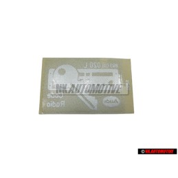Original VW Sign Radio Coding - 893010020L