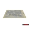 Original VW Sign Radio Coding - 893010020L