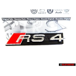 Original Audi RS4 Front Grill Badge Emblem Black Chrome Red - 8D9853736A 2ZZ
