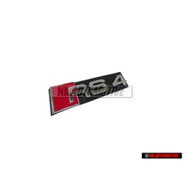 Original Audi RS4 Front Grill Badge Emblem Black Chrome Red - 8D9853736A 2ZZ