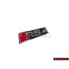 Original Audi RS4 Front Grill Badge Emblem Black Chrome Red - 8D9853736A 2ZZ