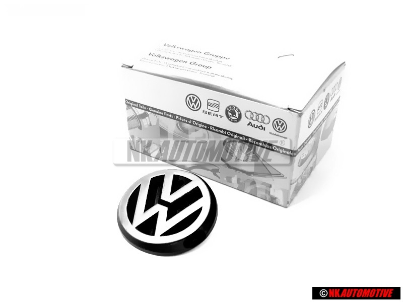 Original VW Rear Trunk Boot Badge Emblem Brushed Silver - 191853601B GX2