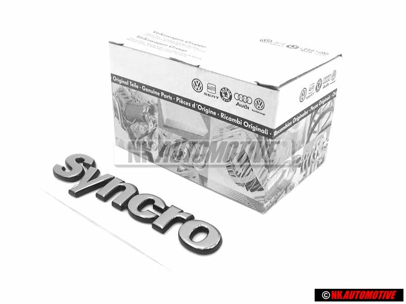 Original VW SYNCRO Rear Boot Badge Emblem Chrome - 7M0853675B Z10