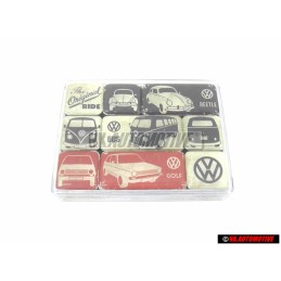 VW Classic Parts Refrigerator Magnet Set Classic Vintage - ZCP901779
