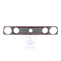 Original VW Radiator Grille Satin Black/Tornado Red - 191853653K QN5