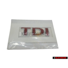 Original VW TDI Rear Trunk Boot Badge Emblem Red - 1J0853675ACGQF