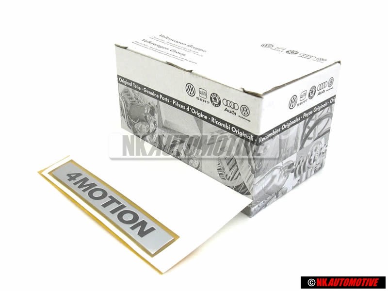 Original VW 4MOTION Rear Boot Badge Emblem Chrome Black - 5G0853675P AFG