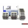Original VW Set Pedal Caps Brushed Stainless Steel - 8N1064200