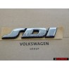 Original VW SDI Rear Badge Emblem Chrome - 1H0853675D Z10