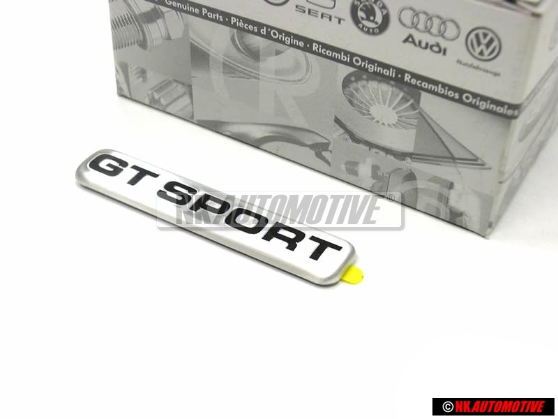 Original VW GT SPORT Side Badge Emblem Silver - 1J0853688 61E