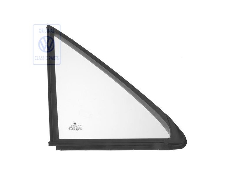 Original VW Fixed Door Window With Seal - 191845242A