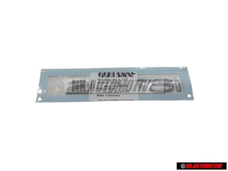 Original Audi 2.0 FSI Rear Boot Badge Emblem Chrome - 8H0853743A 2ZZ