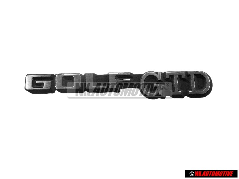 Original VW GOLF GTD Rear Boot Badge Emblem Brushed Silver - 191853687D GX2