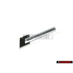 Original Audi SUPERCHARGED Front Fender Side Badge Emblem - 4F0853601