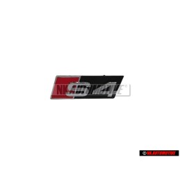 Original Audi S4 Front Grill Badge Emblem Black Chrome Red - 8D0853736E 2ZZ