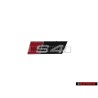 Original Audi S4 Front Grill Badge Emblem Black Chrome Red - 8D0853736E 2ZZ