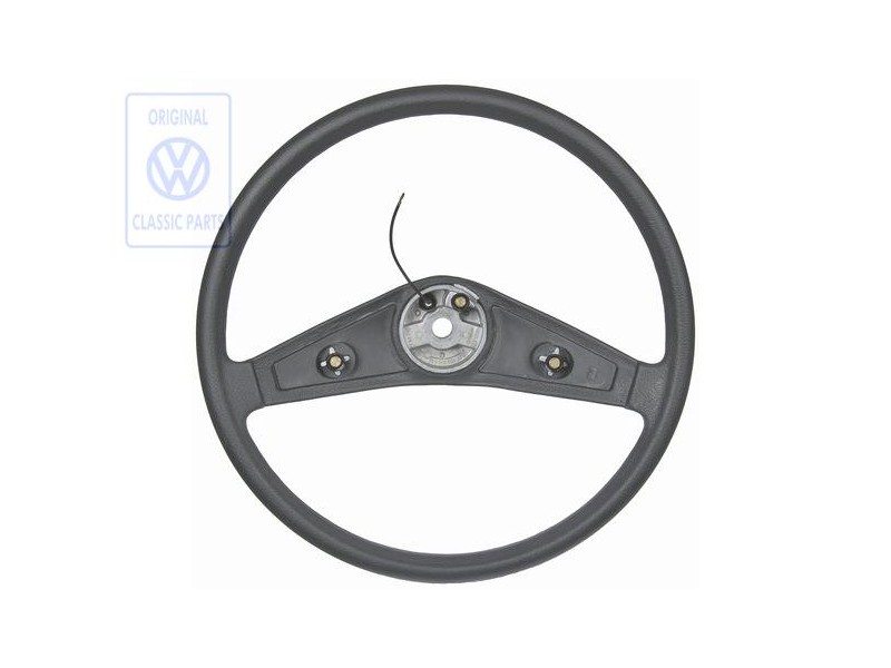 Original VW Steering Wheel, Padded Satin Black - 171419655A 01C