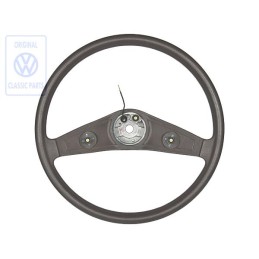 Original VW Steering Wheel, Padded Saddle Brown - 171419655A 90V