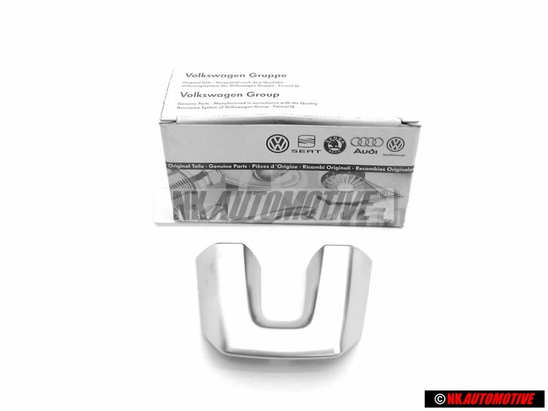 Original VW Steering Wheel Blank Badge Emblem Aluminium - 1K8419685 3Q7