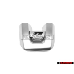 Original VW Steering Wheel R Badge Emblem Aluminium - 1K8419685B POP