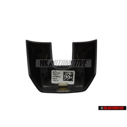 Original VW Steering Wheel R Badge Emblem Aluminium Black - 5K0419685N POP