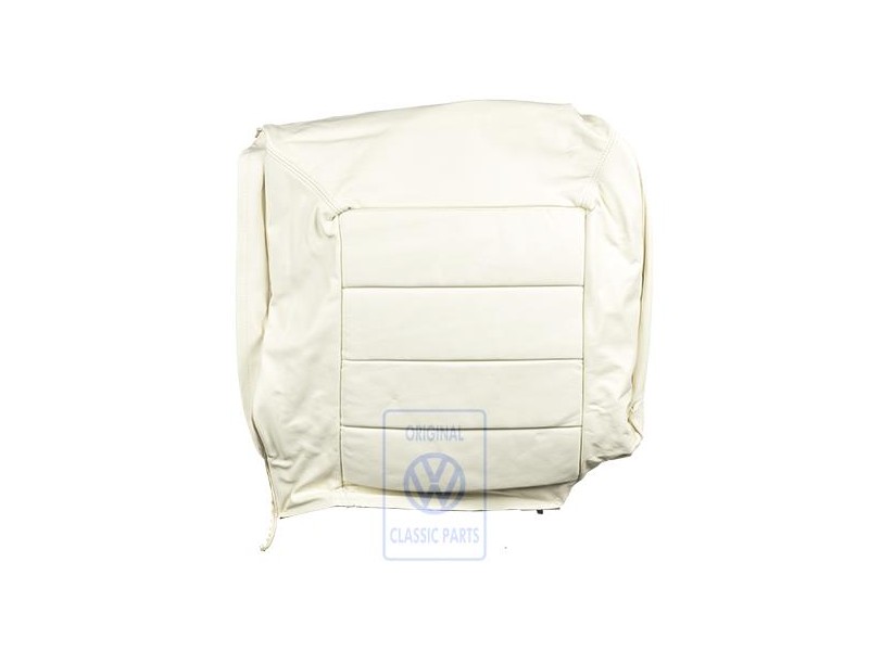 Original VW Backrest Cover (Leather) Lasky White - 155885805N 2YG