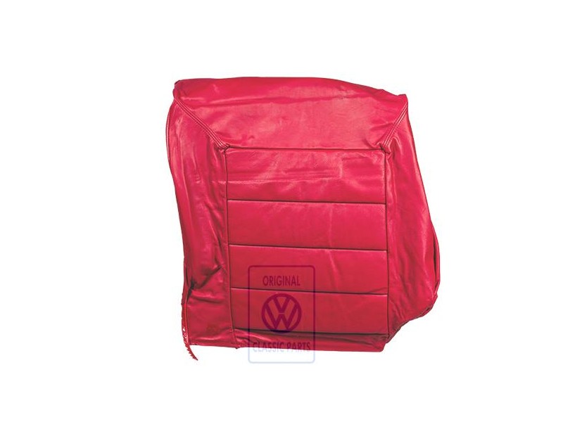 Original VW Backrest Cover (Leather) Ember Red - 155885806 4MH
