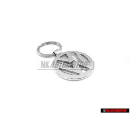 Original VW Logo Keychain Keyring Silver Chrome - 000087908