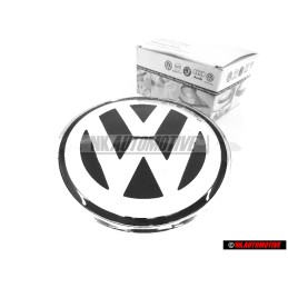 Original VW Front Hood Emblem Brilliant Chrome Dolomite Grey - 1C0853617A WV9