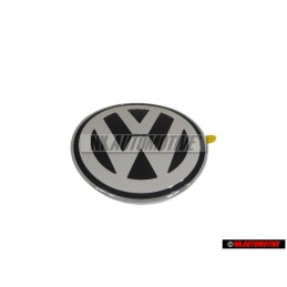 Original VW Front Hood Emblem Brilliant Chrome Dolomite Grey - 1C0853617A WV9