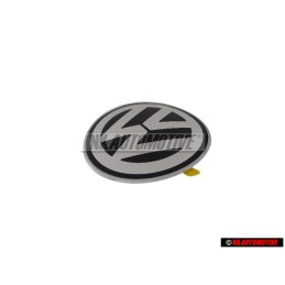 Original VW Front Hood Emblem Brilliant Chrome Dolomite Grey - 1C0853617A WV9