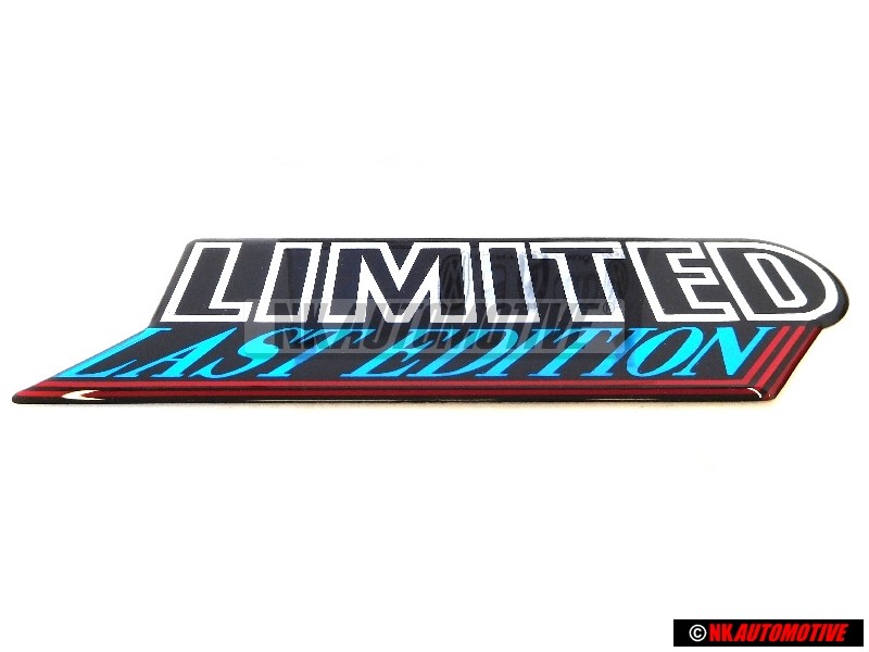 Original VW LIMITED LAST EDITION Panel Badge Emblem Multicolor - 255853679D CHY