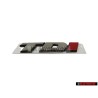 Original VW TDI Rear Badge Emblem Chrome Red - 7D0853675C EQW