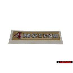 Original VW 4MOTION Rear Trunk Boot Badge Emblem Chrome Red - 1K0853675Q GQF