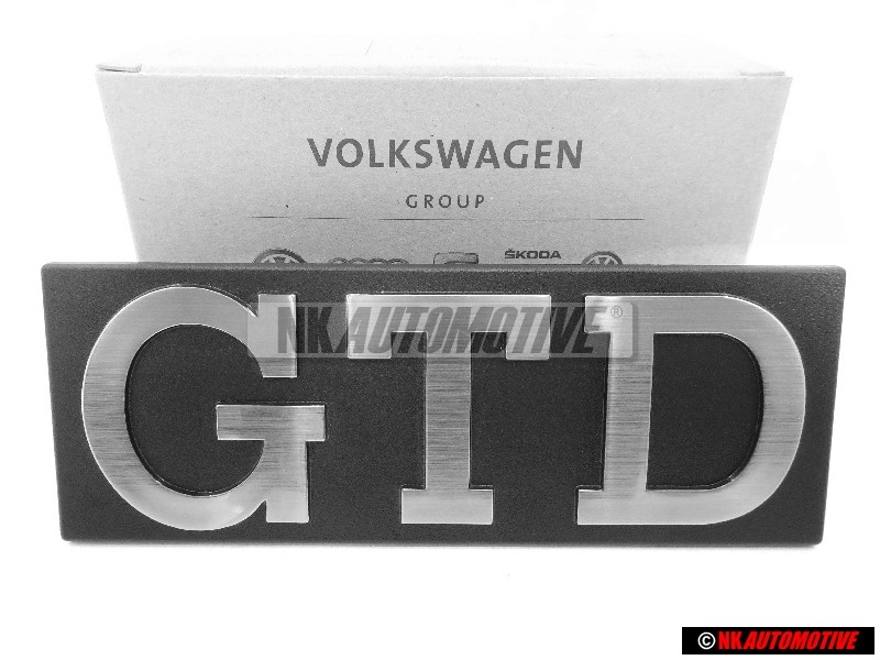 Original VW GTD Front Grill Badge Emblem Brushed Silver - 171853679D