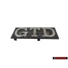 Original VW GTD Front Grill Badge Emblem Brushed Silver - 171853679D