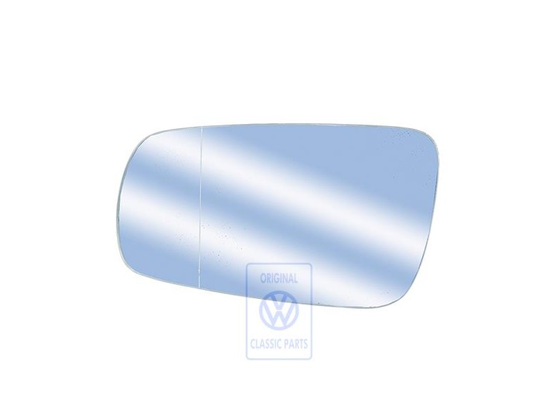 Original VW Mirror Glass (Flat) With Plate - 1H1857521