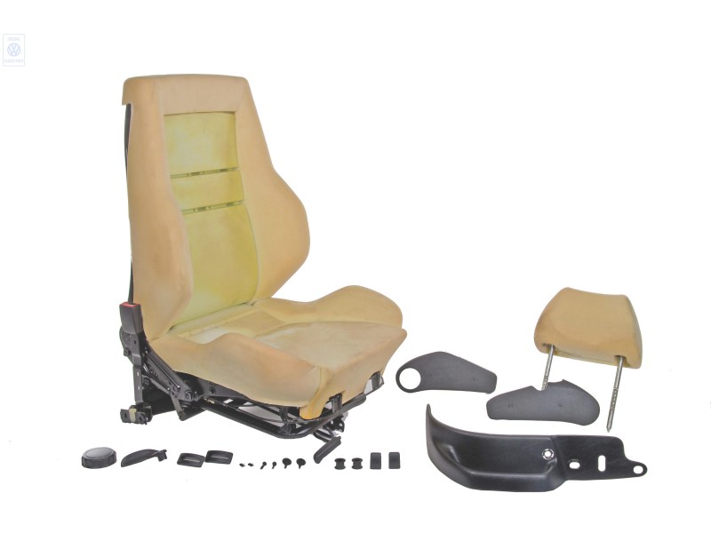 Original VW Seat Complete With Backrest And Headrest (Without Cover) - 1H0881023
