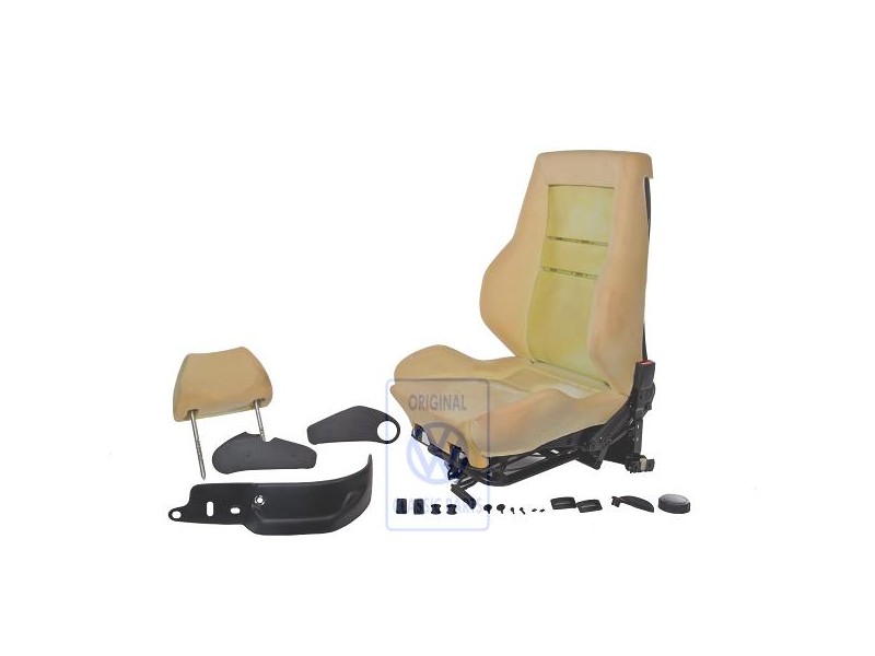Original VW Seat Complete With Backrest And Headrest Without Cover - 1H0881024A
