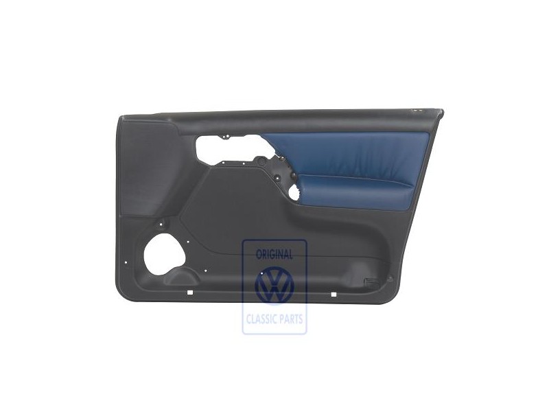 Original VW Door Trim (Leather/Leatherette) Black/Blue - 1H4867012CBFAB