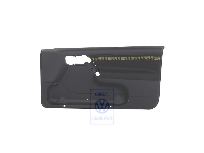 Original VW Door Panel Trim (Cloth) Black/Yellow - 1H3867012APDYW