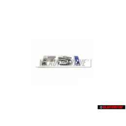 Original VW FSI Rear Trunk Boot Badge Emblem Chrome Blue - 6E0853675B HCE